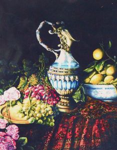 Voir le détail de cette oeuvre: Aiguière avec fruits et fleurs