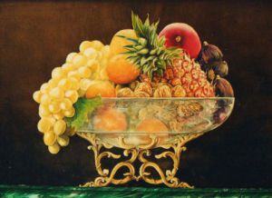 Voir le détail de cette oeuvre: Coupe de fruits ave ananas