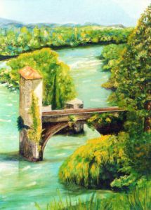 Voir le détail de cette oeuvre: Le pont sur la rivière