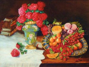 Voir le détail de cette oeuvre: Coupe de fruits et fleurs