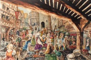 Voir le détail de cette oeuvre: marché medieval